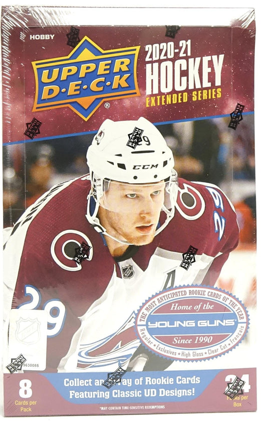 2020-21 Upper Deck Hockey Extended Series Hobby Box 24 Packs 8 Cards per Pack