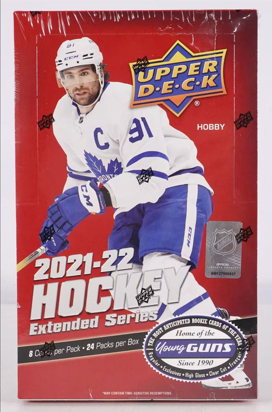 2021-22 Upper Deck Extended Series Hockey Hobby Box, 24 Packs, 8 Cards Per Pack