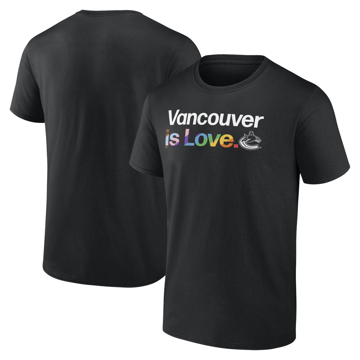 Men's Fanatics Branded Black Vancouver Canucks City Pride T-Shirt