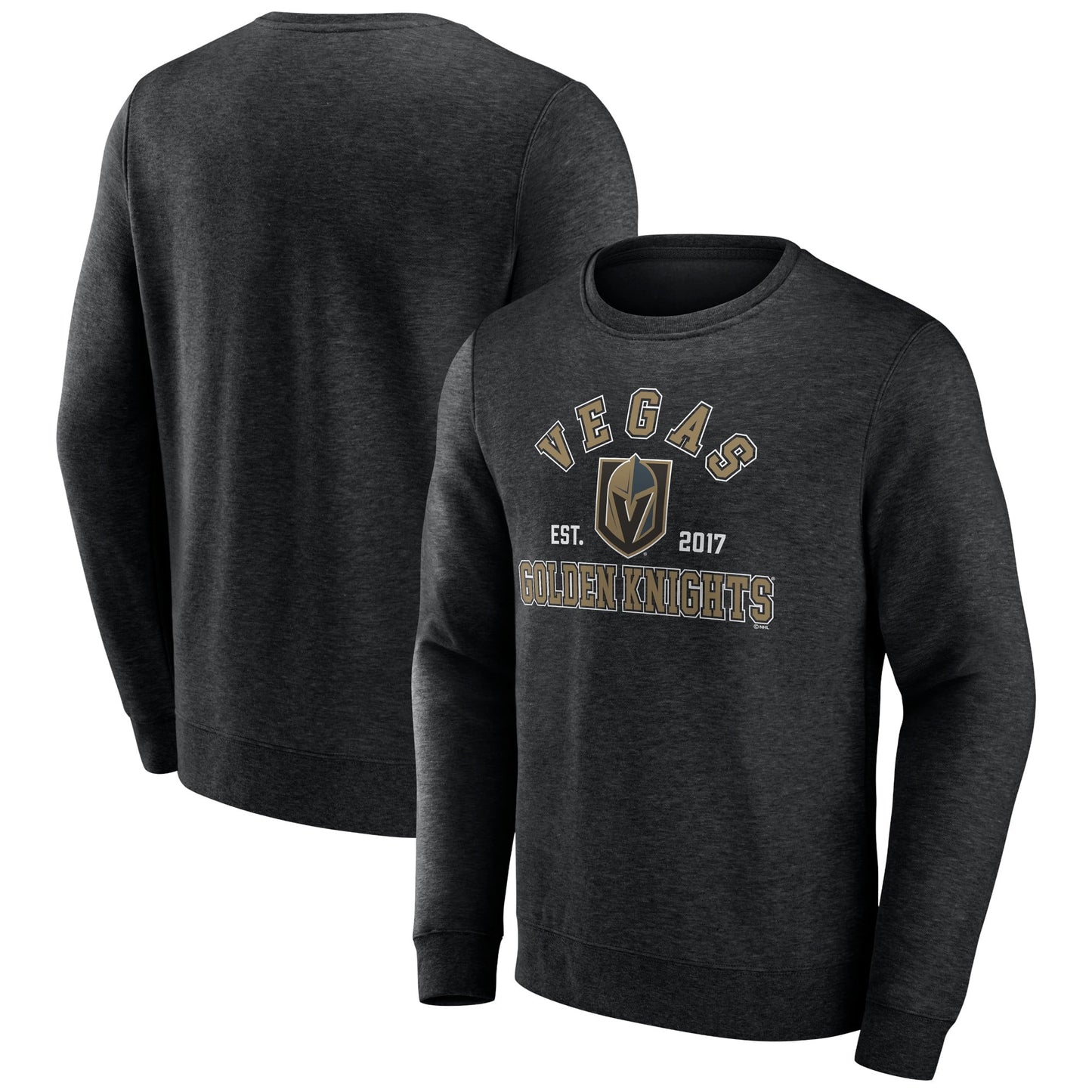 Men's Fanatics Branded Black Vegas Golden Knights Classic Arch Pullover Sweatshirt