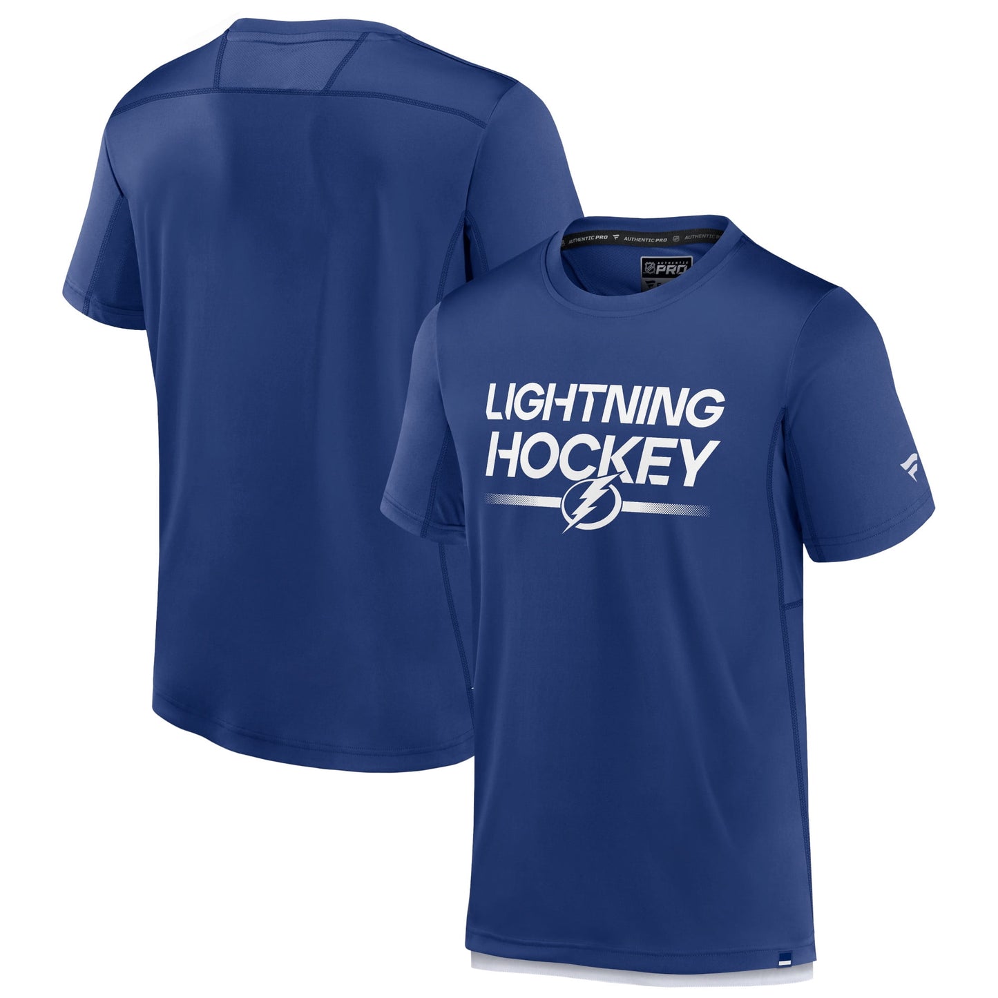 Men's Fanatics Branded  Blue Tampa Bay Lightning Authentic Pro Tech T-Shirt