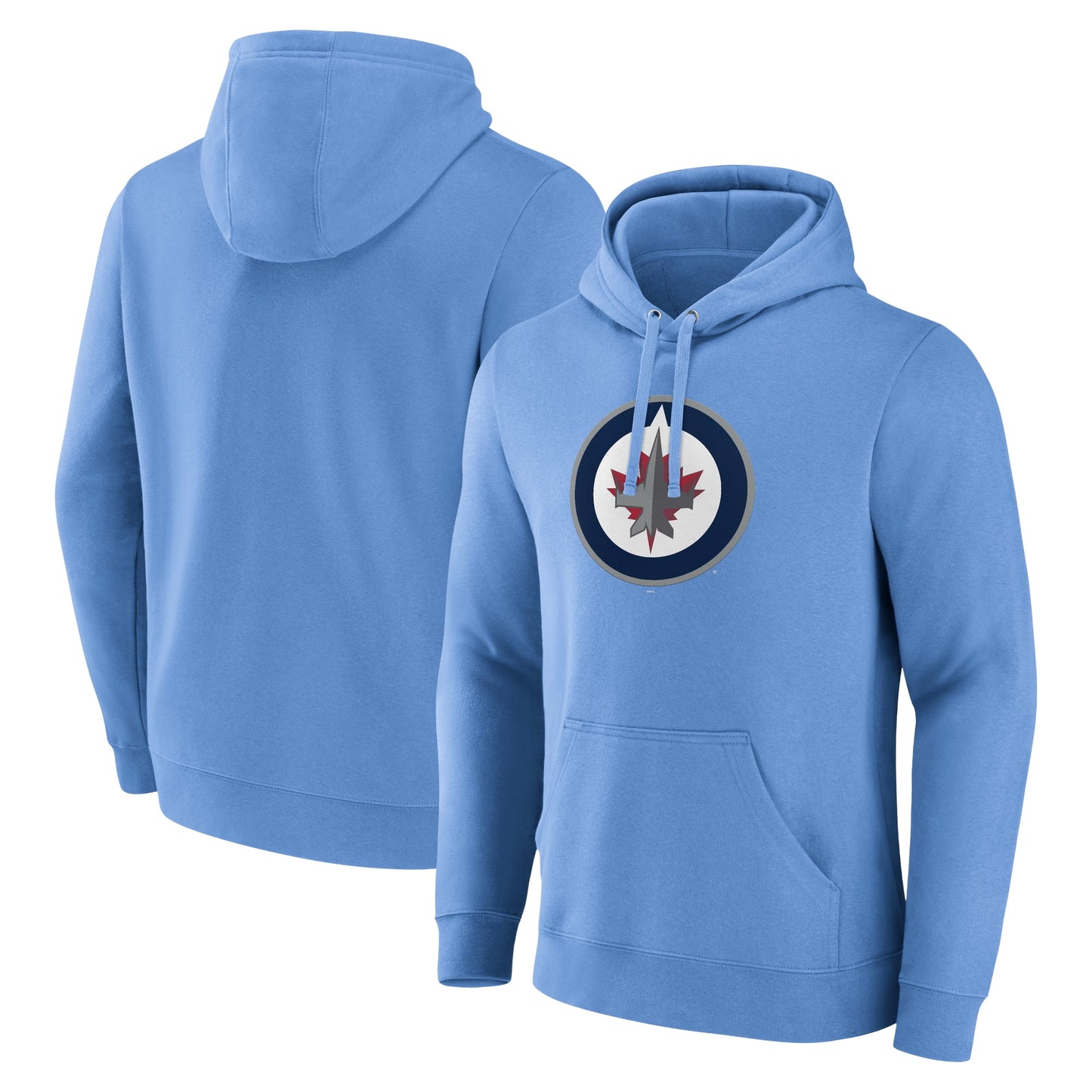Men's Fanatics Branded Blue Winnipeg Jets Alternate Graphic Fleece Pullover Hoodie