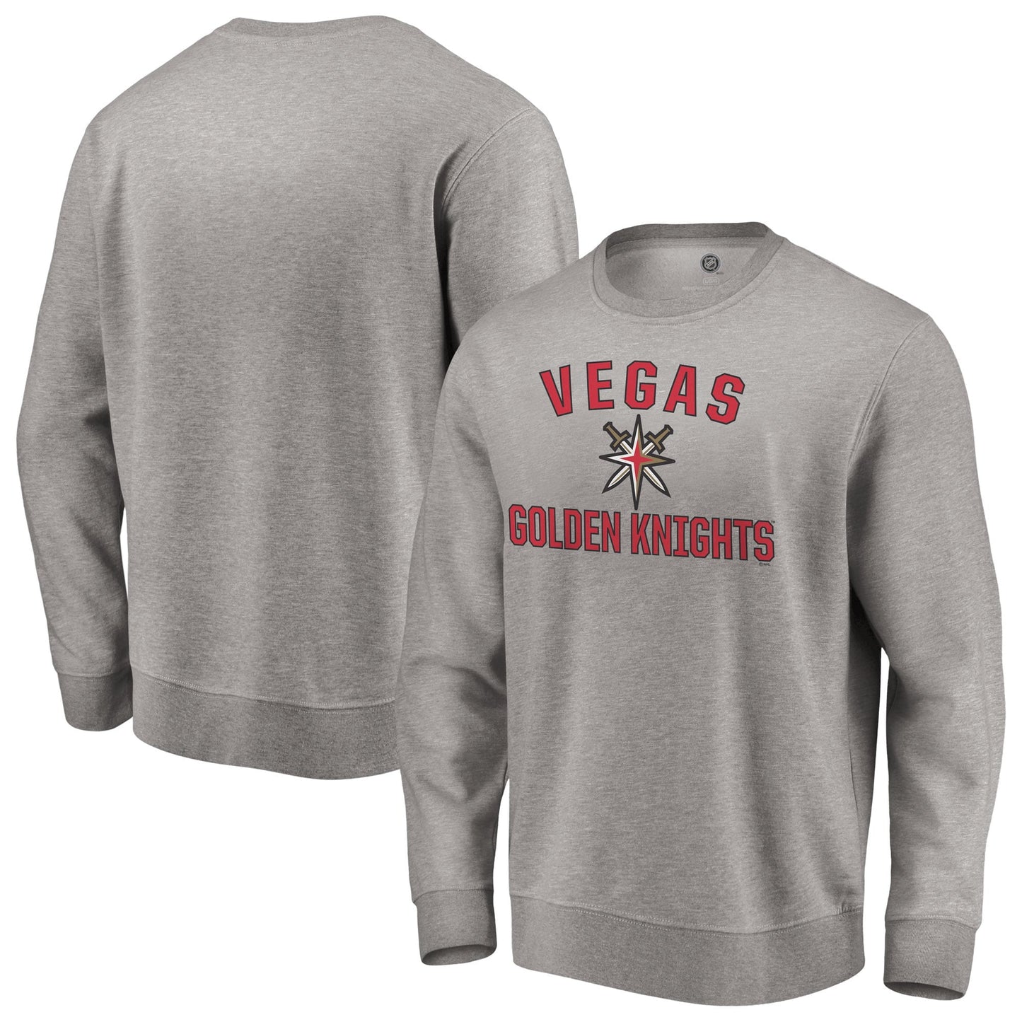 Men's Fanatics Branded Heather Gray Vegas Golden Knights Special Edition Victory Arch Pullover Sweatshirt