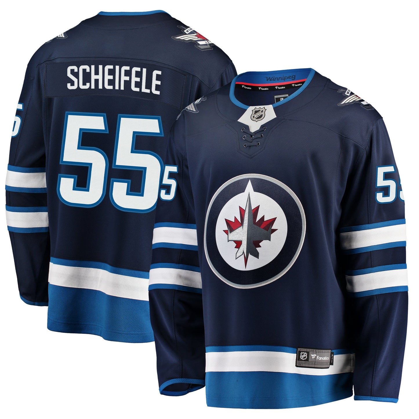 Men's Fanatics Branded Mark Scheifele Navy Winnipeg Jets Breakaway Replica Jersey