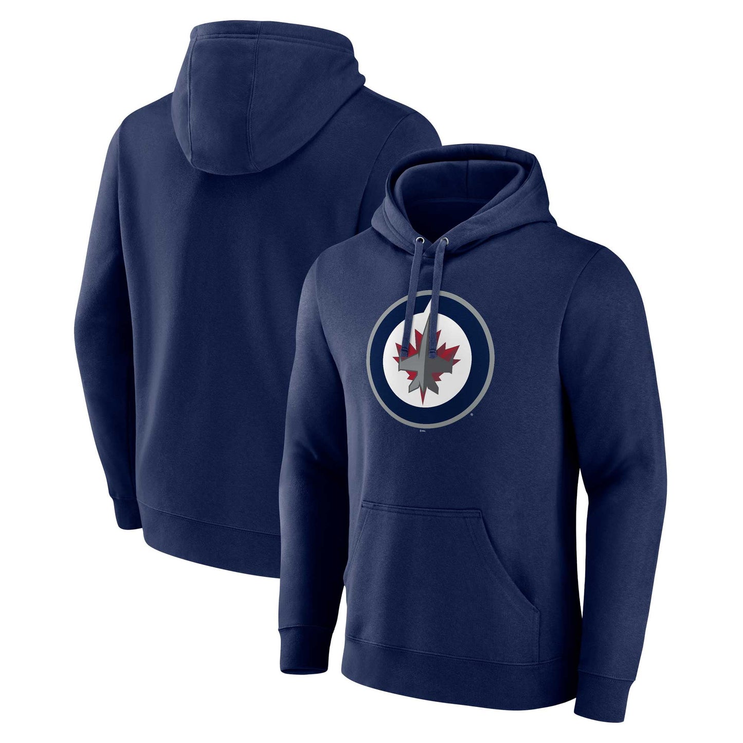 Men's Fanatics Branded Navy Winnipeg Jets Primary Logo Pullover Hoodie