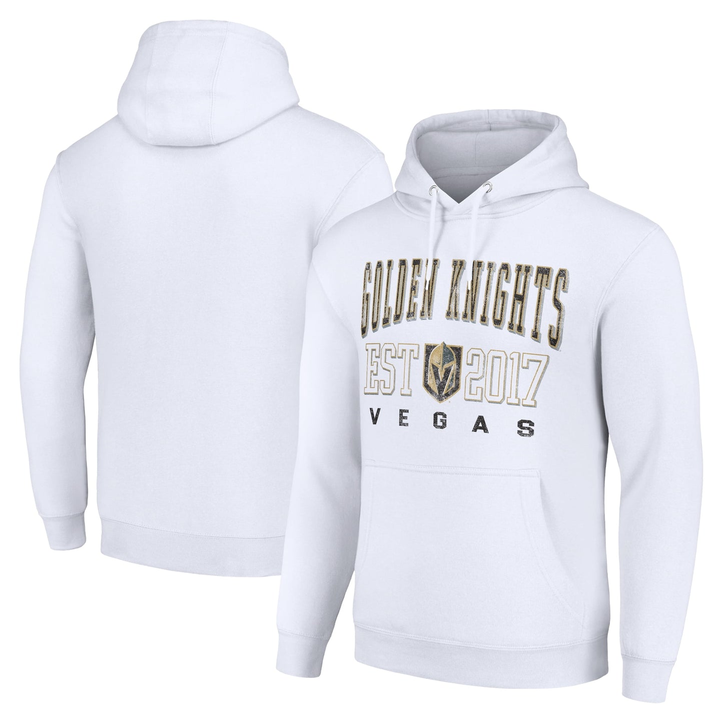 Men's Starter White Vegas Golden Knights  Graphic Pullover Hoodie
