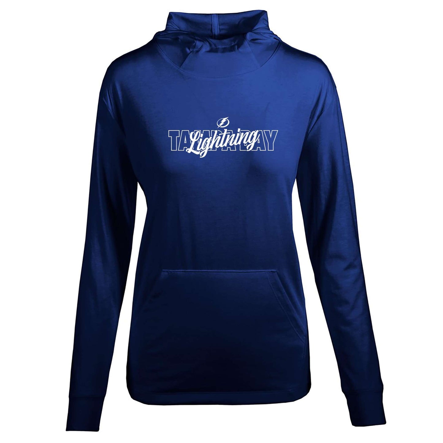 Women's Levelwear  Blue Tampa Bay Lightning Vivid Long Sleeve Hoodie T-Shirt