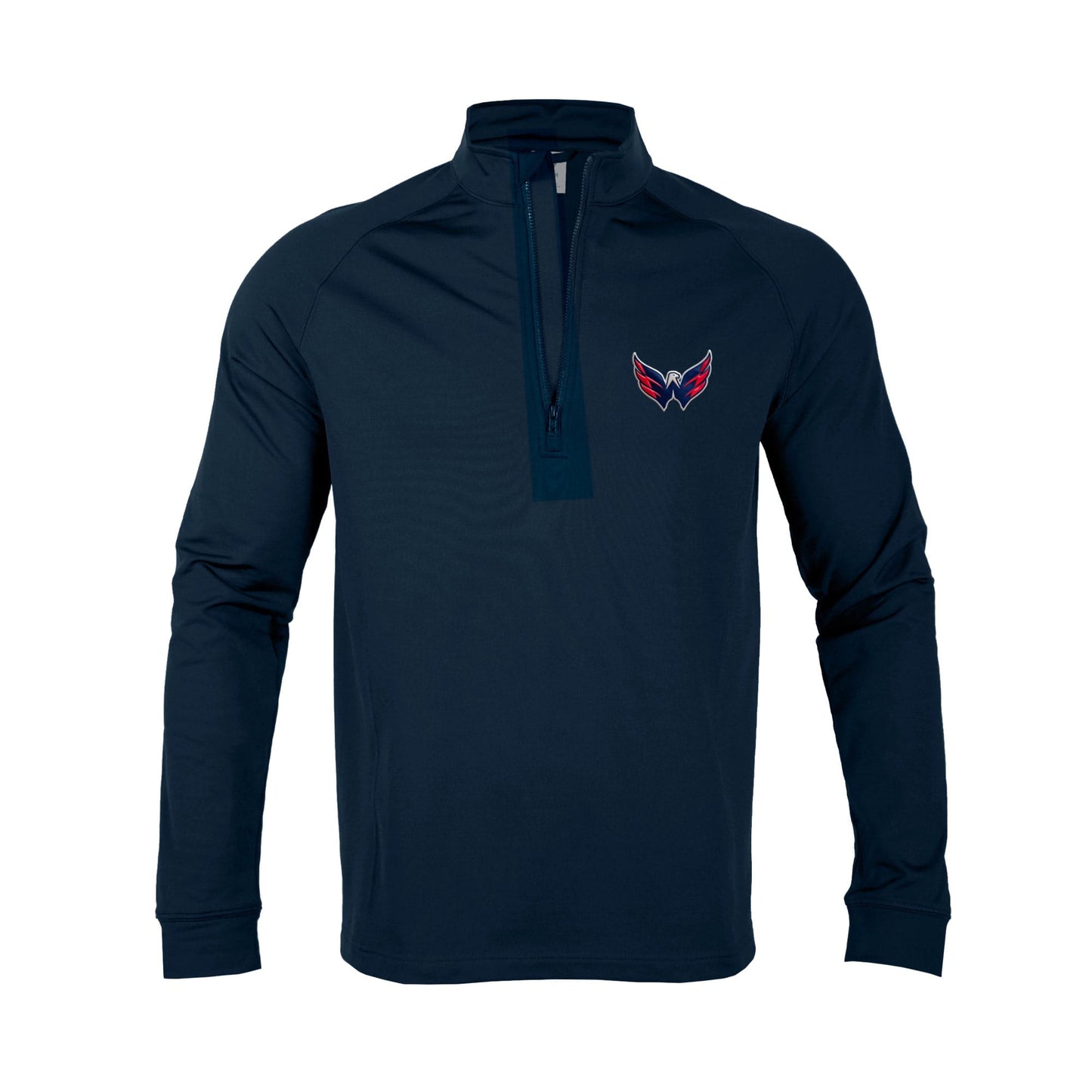 Youth Levelwear Navy Washington Capitals Cali Insignia Quarter-Zip Pullover Top